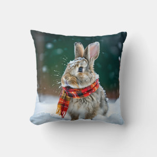 Almofada Travesseiro decorativo do Coelho Inverno