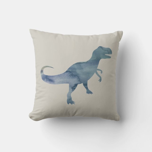 Almofada Travesseiro decorativo do Dinossaur Trex Azul (Frente)