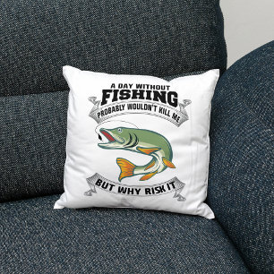 Almofada Travesseiro Decorativo do Entusiasta de Pesca