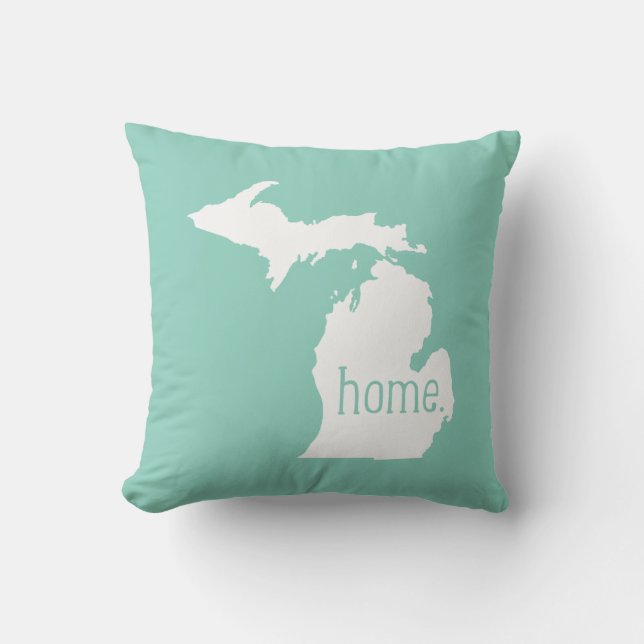 Almofada Travesseiro decorativo do Estado de Michigan Home  (Frente)