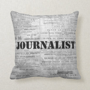 Almofada Travesseiro decorativo do journalista do impressã