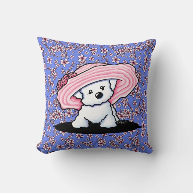 Almofada Travesseiro decorativo do KiniArt Bichon Cherry Bl (Frente)
