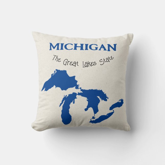 Almofada Travesseiro decorativo do Michigan "The Excelente  (Frente)
