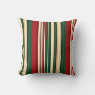 Almofada Travesseiro decorativo do Natal Stripes-24-Sq