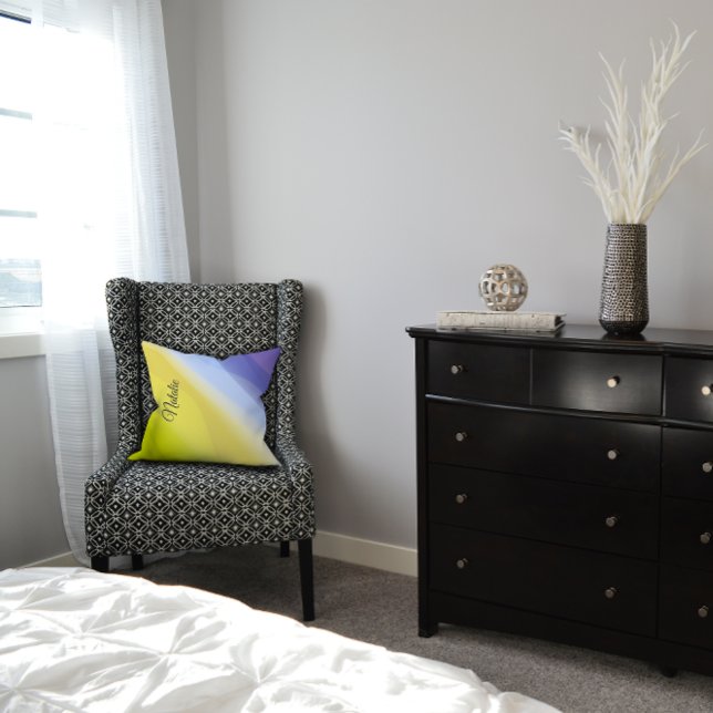 Almofada Travesseiro decorativo do nome da lavanda verde ve (Criador carregado)