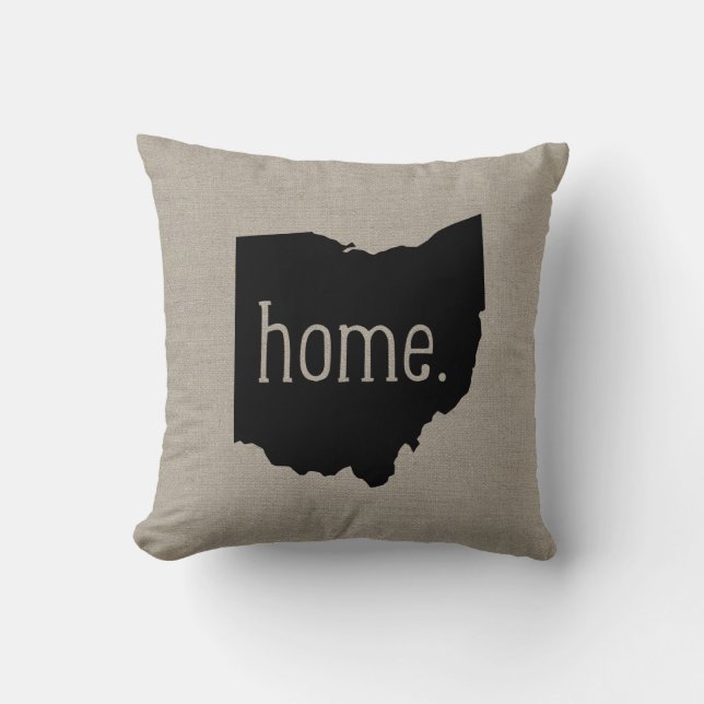 Almofada Travesseiro decorativo do Ohio Home State (Frente)