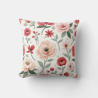 Almofada Travesseiro decorativo do padrão das flores da vin