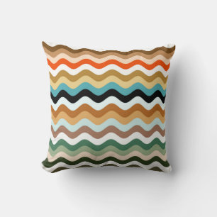 Almofada Travesseiro decorativo do padrão Zigzag Multicolo
