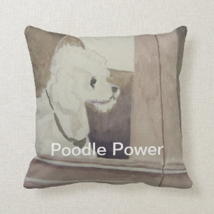Almofada Travesseiro decorativo do poder da caniche