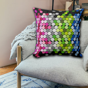 Almofada Travesseiro decorativo do Rainbow Bolinhas Splatte