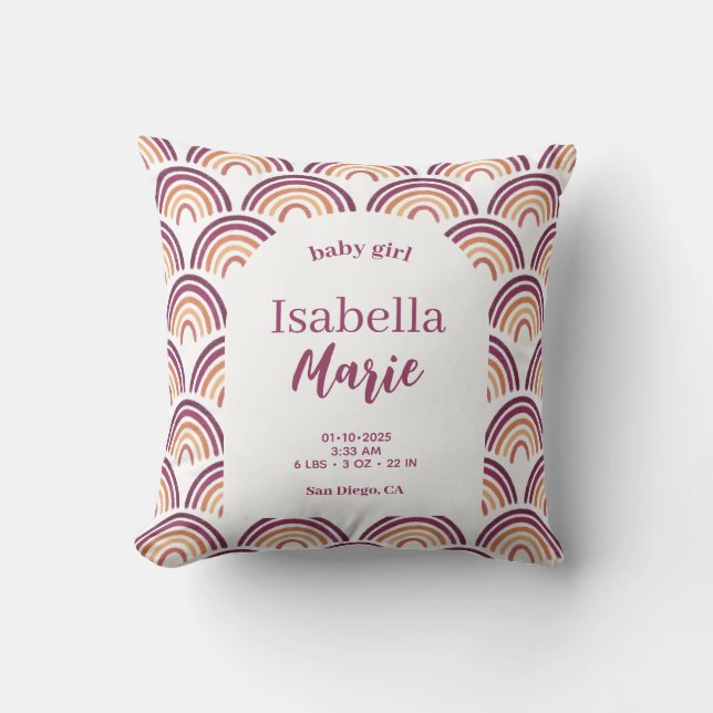 Almofada Travesseiro decorativo do Rainbow Nursery Keepsasa (Frente)