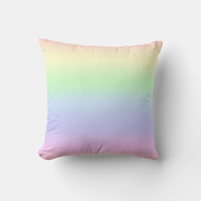 Almofada Travesseiro decorativo do Rainbow Pastels (Frente)