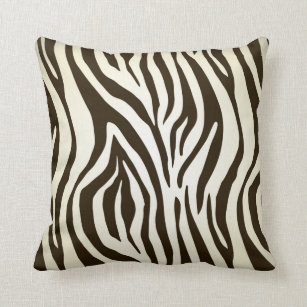 Almofada Travesseiro decorativo do teste padrão da zebra do