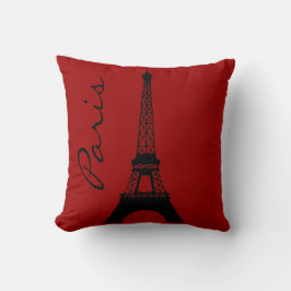 Almofada Travesseiro decorativo do vermelho de Paris da
