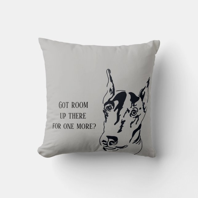 Almofada Travesseiro decorativo Doberman Pinscher (Frente)