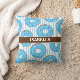 Almofada Travesseiro Decorativo Donut Azul Doce