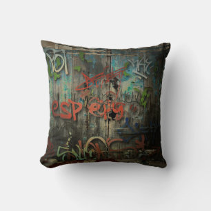 Almofada Travesseiro decorativo dos grafites do vintage