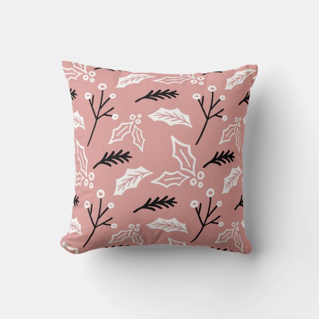 Almofada Travesseiro decorativo dos Hollies de Natal (Frente)