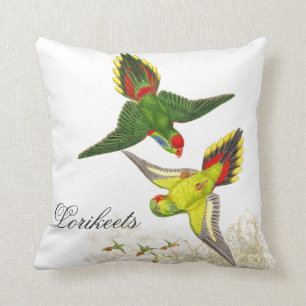 Almofada Travesseiro decorativo dos pássaros de Gould