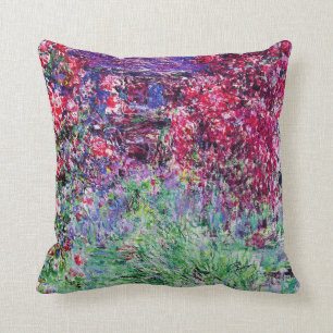 Almofada Travesseiro decorativo dos rosas de Monet