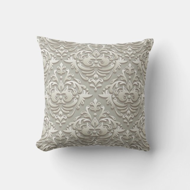 Almofada Travesseiro decorativo Dourado Damask (Frente)