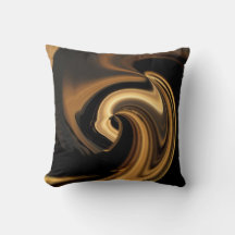 Travesseiro decorativo Dourado de Abstrato castanh