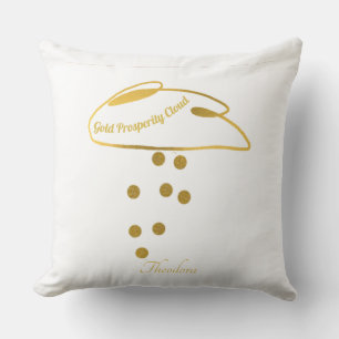 Almofada Travesseiro decorativo Dourado de Prosperidade Bra