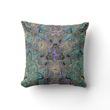 Travesseiro decorativo Dourado roxo da mandala de