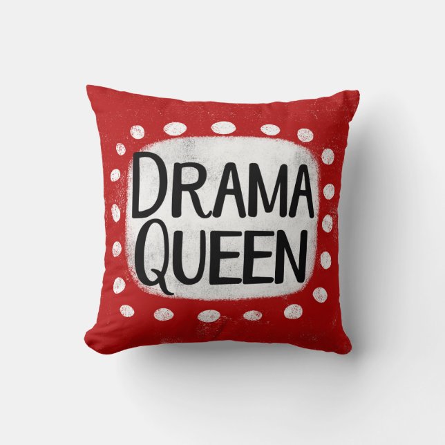 Almofada Travesseiro decorativo Drama Queen (Frente)