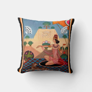 Almofada Travesseiro decorativo Egípcio Art Deco