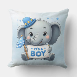 Almofada Travesseiro decorativo Elefante Azul