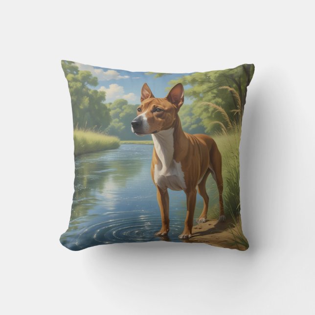 Almofada Travesseiro decorativo Elegante Basenji (Frente)