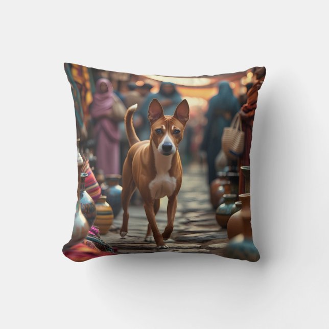Almofada Travesseiro decorativo Elegante Basenji (Frente)