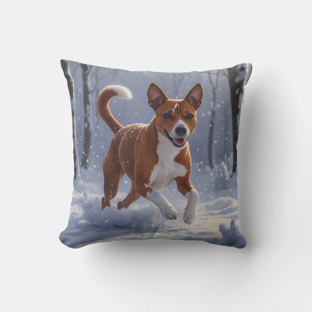 Almofada Travesseiro decorativo Elegante Basenji (Frente)