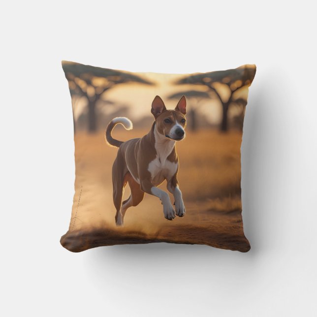 Almofada Travesseiro decorativo Elegante Basenji (Frente)