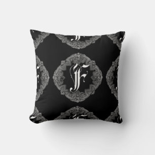 Almofada Travesseiro decorativo elegante da inicial F do