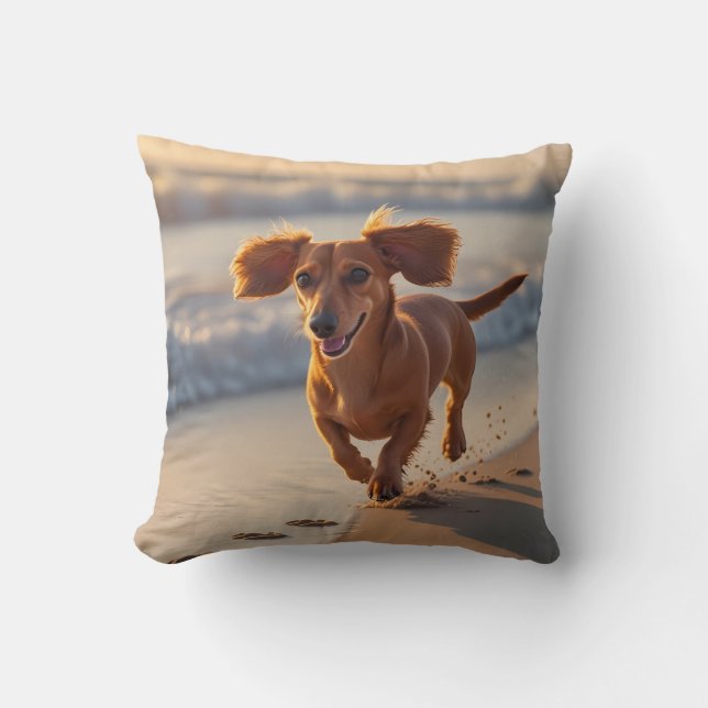 Almofada Travesseiro decorativo elegante Dachshund (Frente)