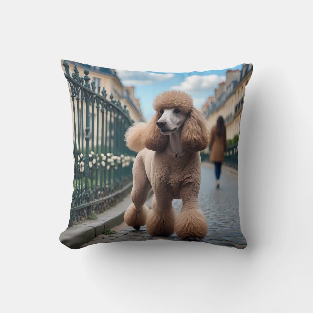 Almofada Travesseiro decorativo Elegante de Poodle Standard (Frente)