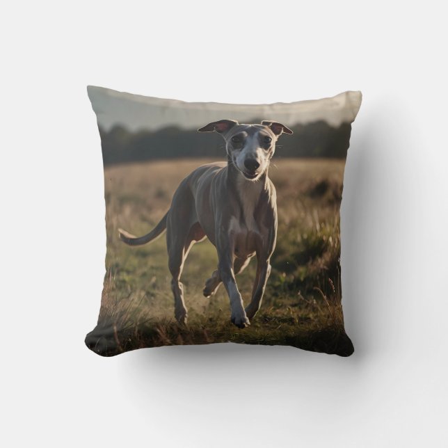 Almofada Travesseiro decorativo Elegante De Whippet (Frente)