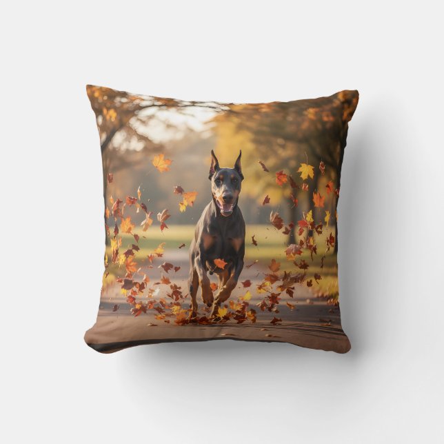 Almofada Travesseiro decorativo Elegante Doberman Pinscher (Frente)