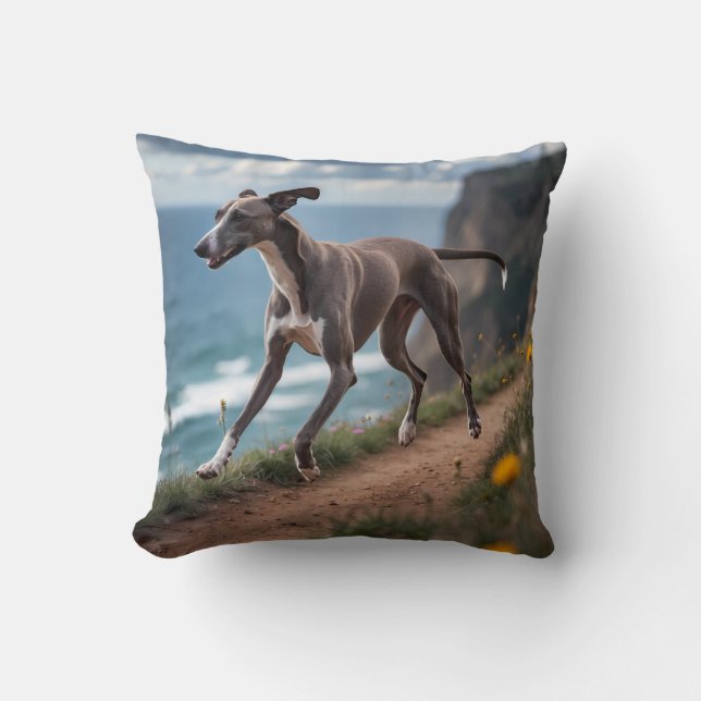 Almofada Travesseiro decorativo Elegante italiano Greyhound (Frente)