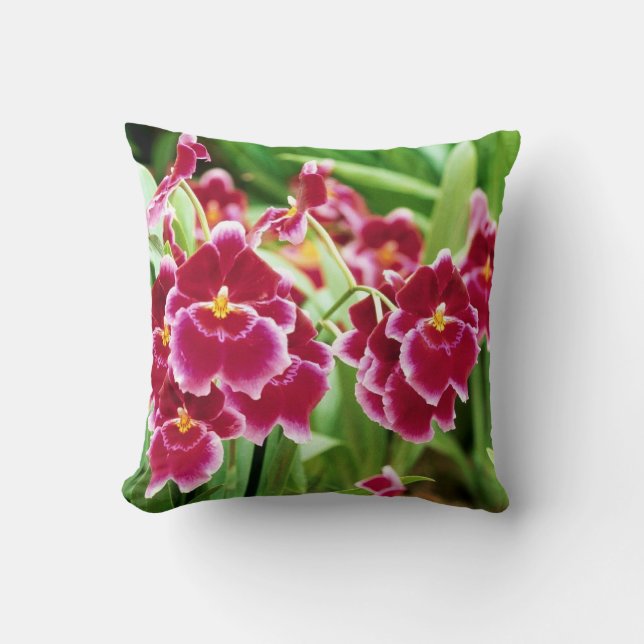 Almofada Travesseiro decorativo Elegante Red Orchid (Frente)