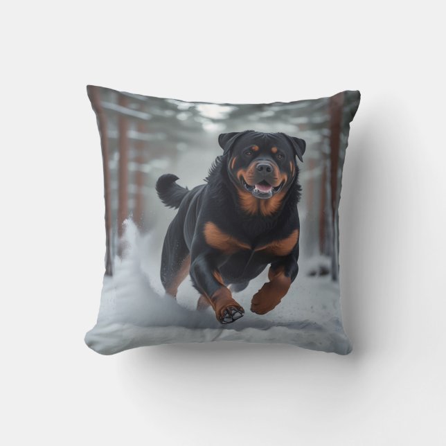 Almofada Travesseiro decorativo Elegante Rottweiler (Frente)