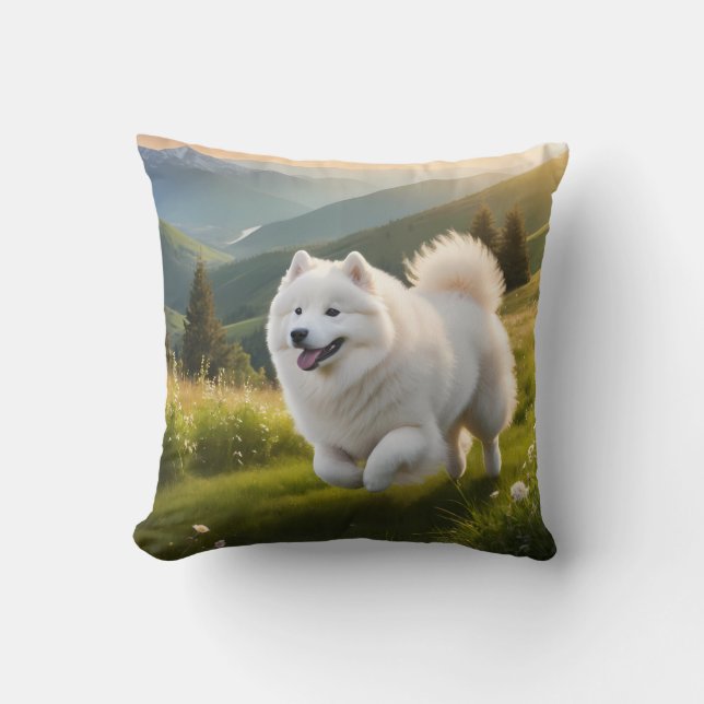 Almofada Travesseiro decorativo Elegante Samoyed (Frente)