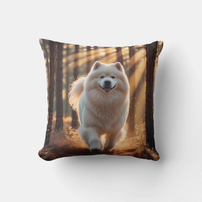 Almofada Travesseiro decorativo Elegante Samoyed (Frente)