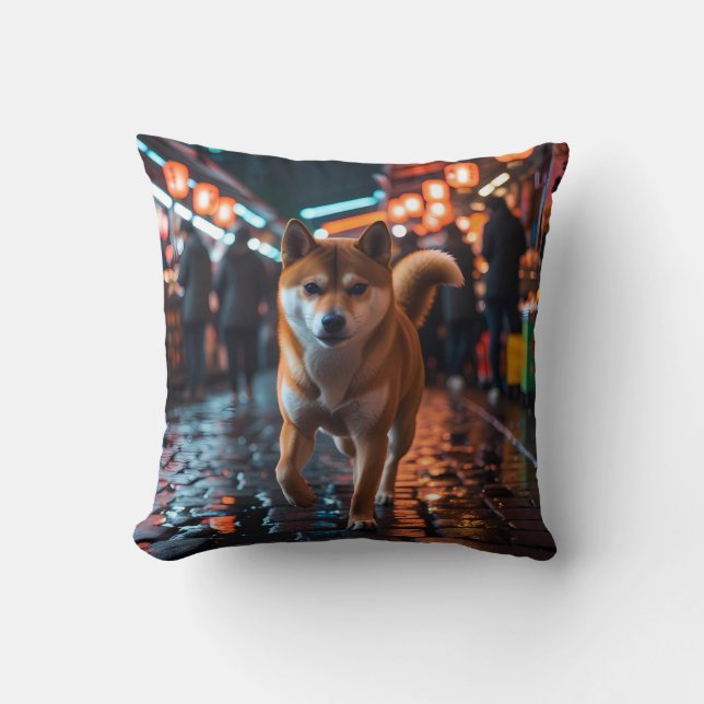 Almofada Travesseiro decorativo Elegante Shiba Inu (Frente)