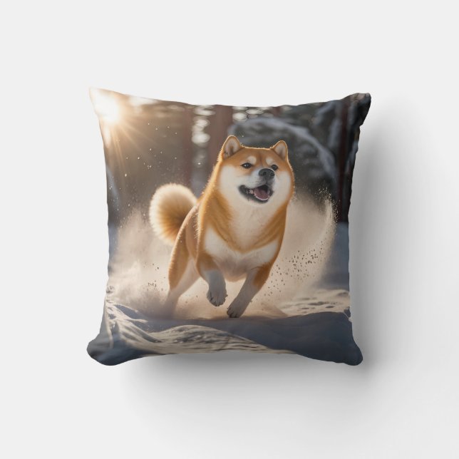 Almofada Travesseiro decorativo Elegante Shiba Inu (Frente)
