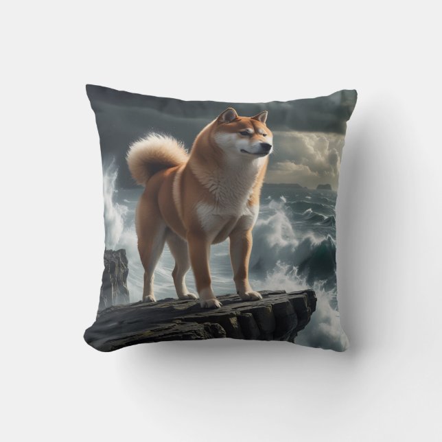 Almofada Travesseiro decorativo Elegante Shiba Inu (Frente)