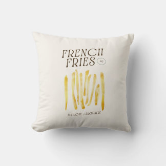Almofada Travesseiro decorativo Engraçado de Fries francese