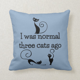 Almofada Travesseiro decorativo engraçado de três gatos h